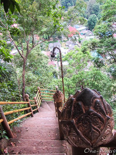 Staircase to Viewpoint at Tiger Cave Temple Krabi Thailand