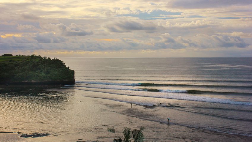 Balangan Beach Sunset Surfing beaches in Bali
