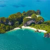 Aerial view of Koh Hong in Krabi province, Thailand